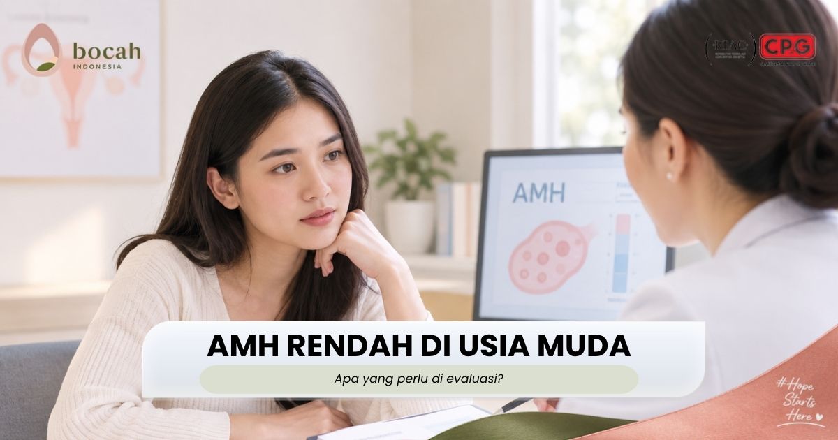 Dokter fertilitas menjelaskan hasil AMH dan pemeriksaan lanjutan