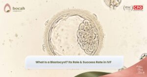 A day-5 blastocyst embryo with inner cell mass and trophectoderm ready for transfer